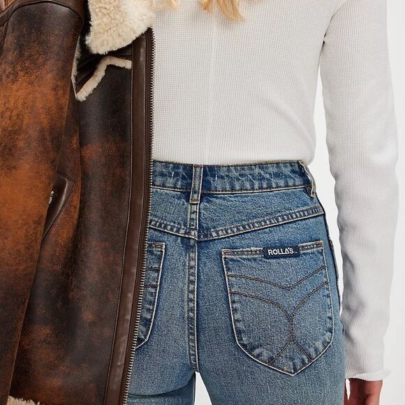 Free people Rolla's East Coast High Rise Flare Jeans‎ size 28 NWT in packaging - Picture 4 of 7